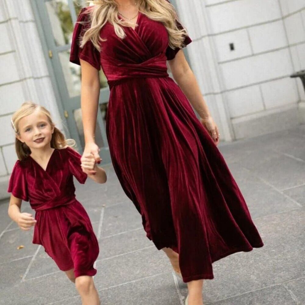 Ivy City Co. Aria Velvet Midi Dress Women S Wine Red Whimsygoth Dark Romance NWT